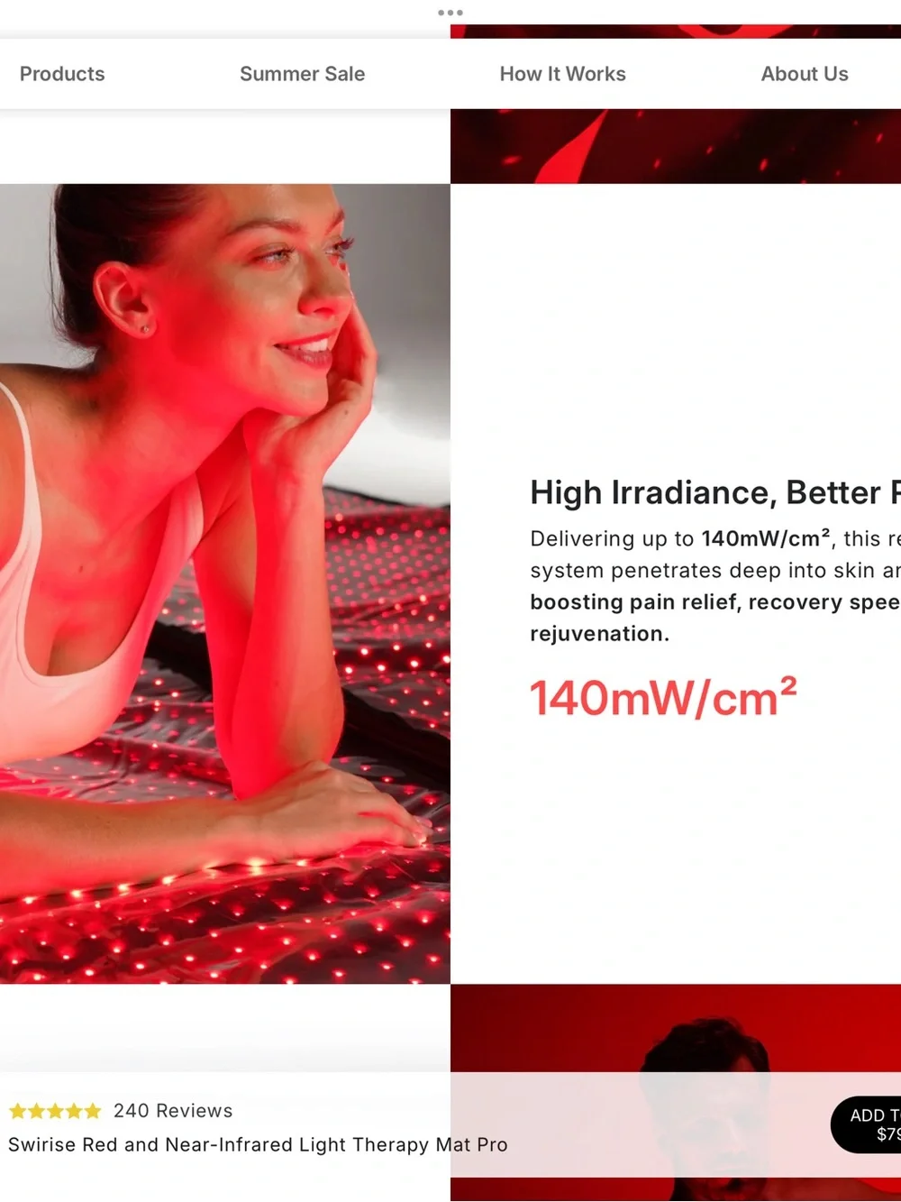 Red Near-Infrared Light Therapy Mat Pro – Red